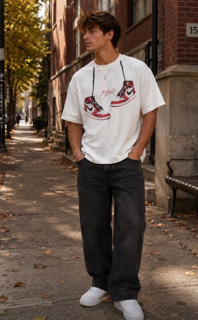 Nike Air Jordan 1985 "Lost & Found" Chicago Flight Graphic T-Shirt Men's Medium